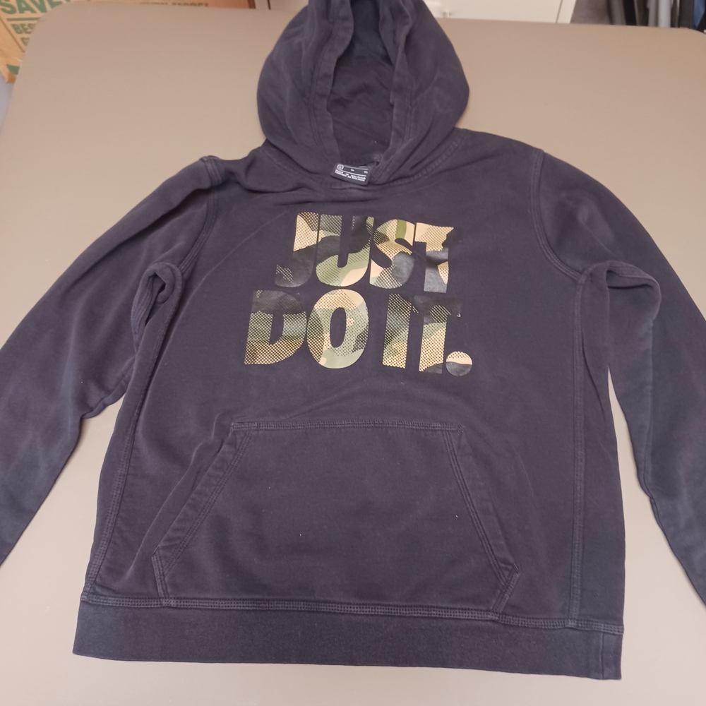 Nike Black Hoodie with Gold Graphic